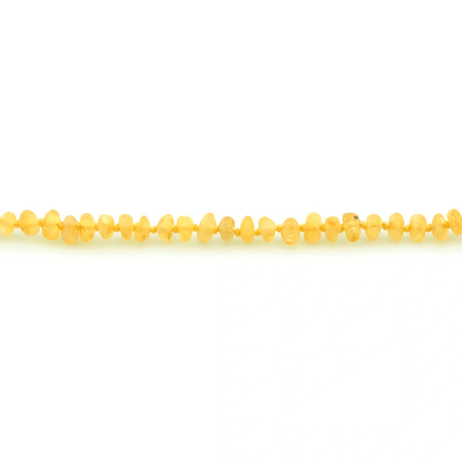 Adult Baltic Amber Necklace. Roundel Yellow 5mm - RO56