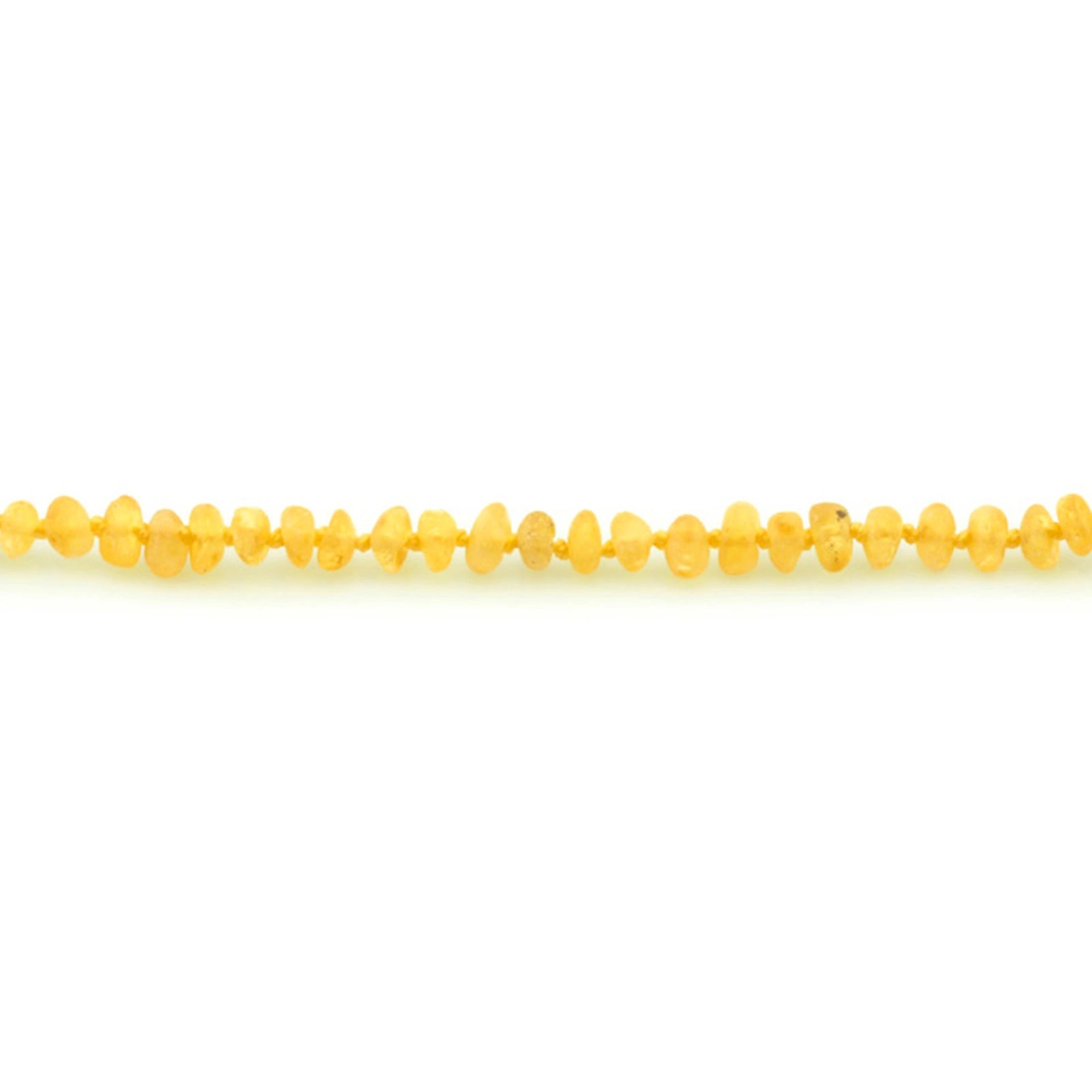 Adult Baltic Amber Necklace. Roundel Yellow 5mm - RO90