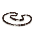 Adult Raw Baltic Amber Necklace. Round Flat Dark Cognac Rough 5x3 mm