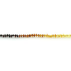 Baltic Amber Teething Necklace. Roundel Rainbow 5mm - RO1