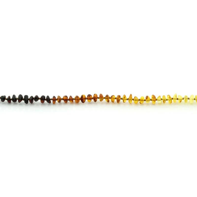 Baltic Amber Teething Necklace. Roundel Rainbow 5mm - RO1