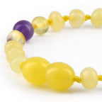 BALTIC AMBER & AMETHYST TEETHING BRACELET. LIMITED EDITION. LE472