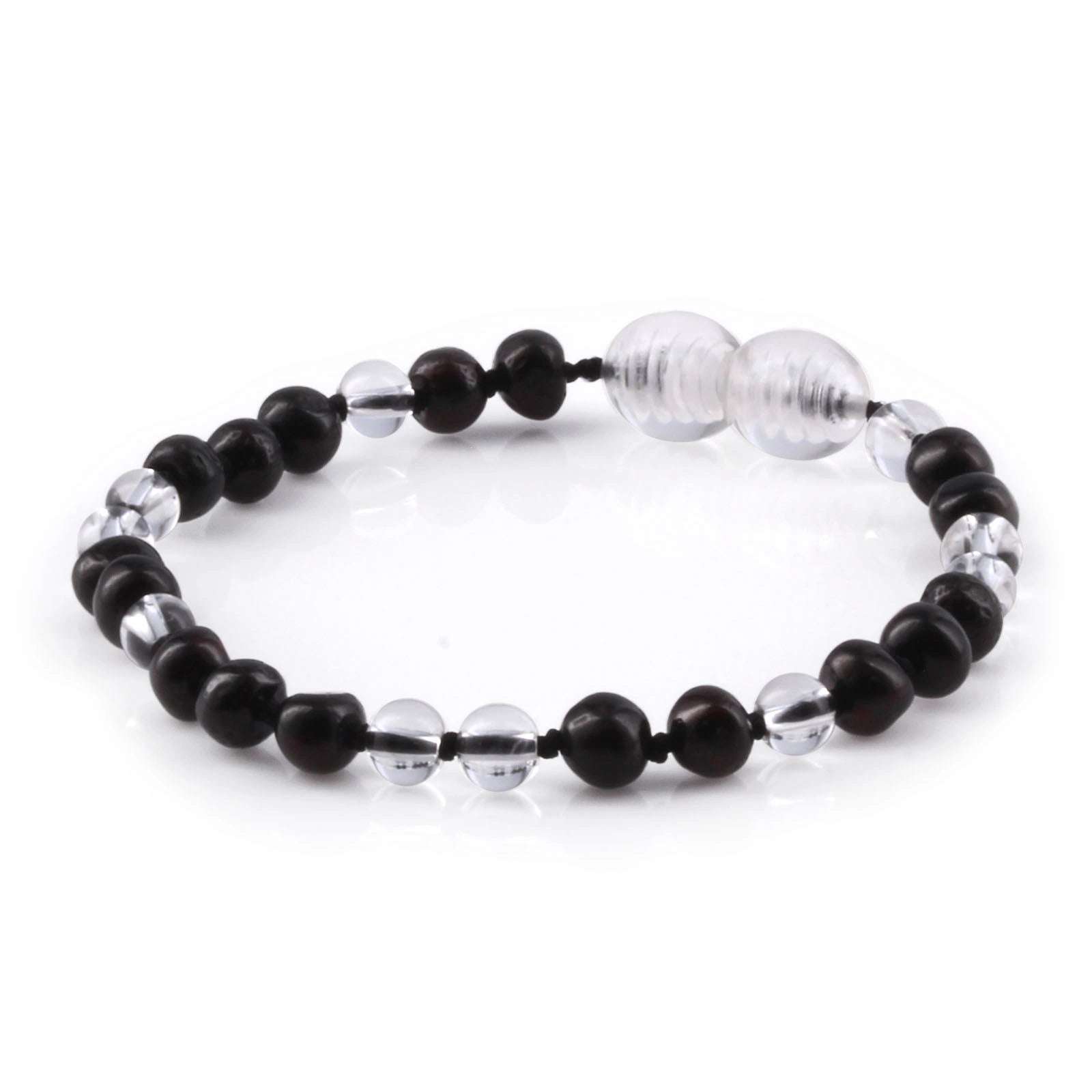BALTIC AMBER & ROCK CRYSTAL TEETHING BRACELET. LIMITED EDITION. LE487