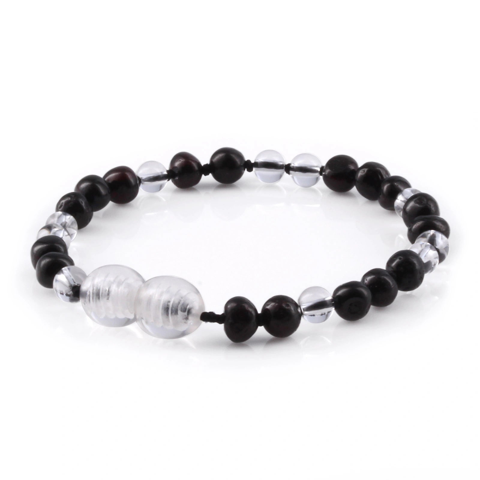 BALTIC AMBER & ROCK CRYSTAL TEETHING BRACELET. LIMITED EDITION. LE487