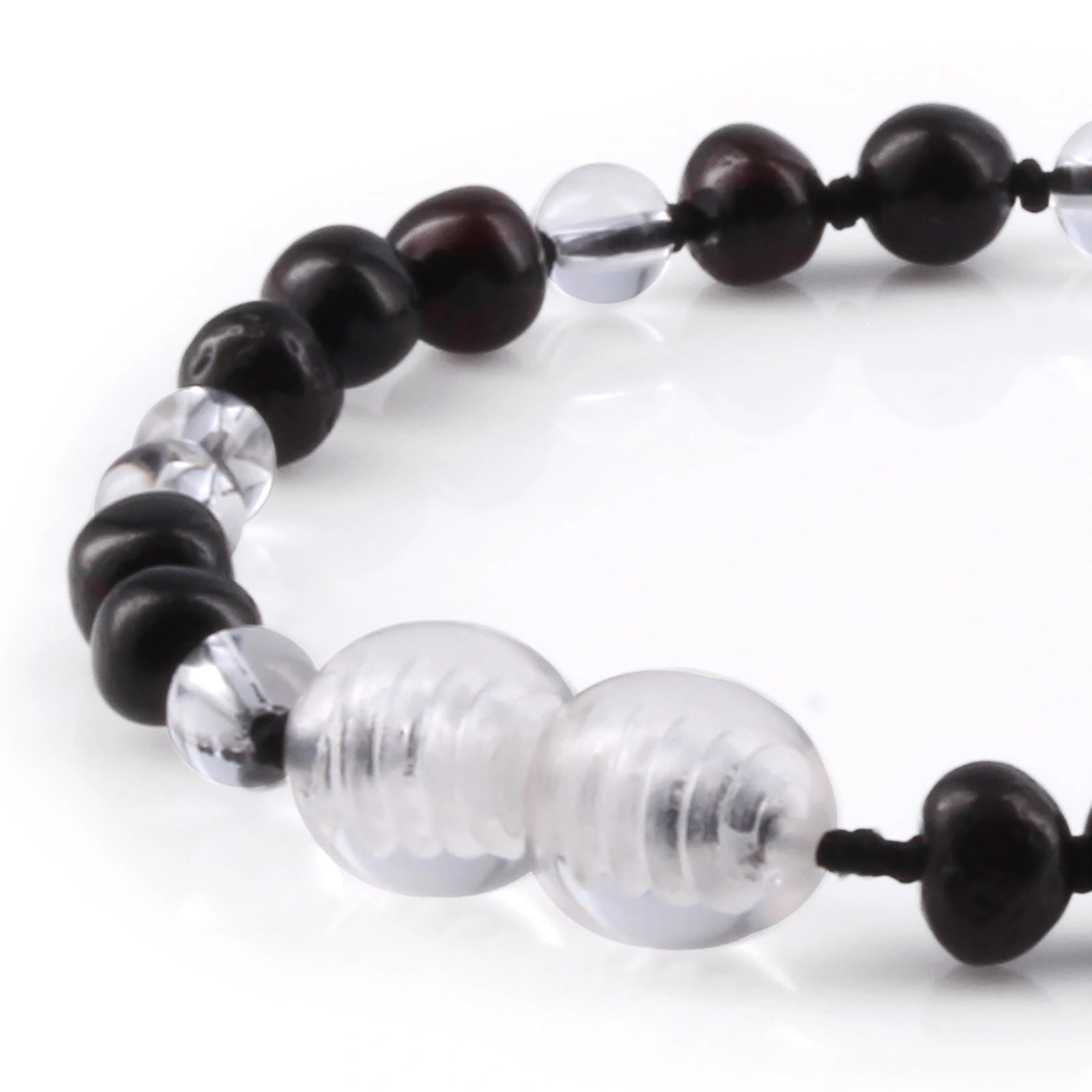 BALTIC AMBER & ROCK CRYSTAL TEETHING BRACELET. LIMITED EDITION. LE487