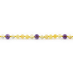 BALTIC AMBER & AMETHYST TEETHING BRACELET. LIMITED EDITION. LE472