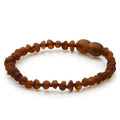Baltic Amber Teething Bracelet. Baroque Cognac 4mm - BA132