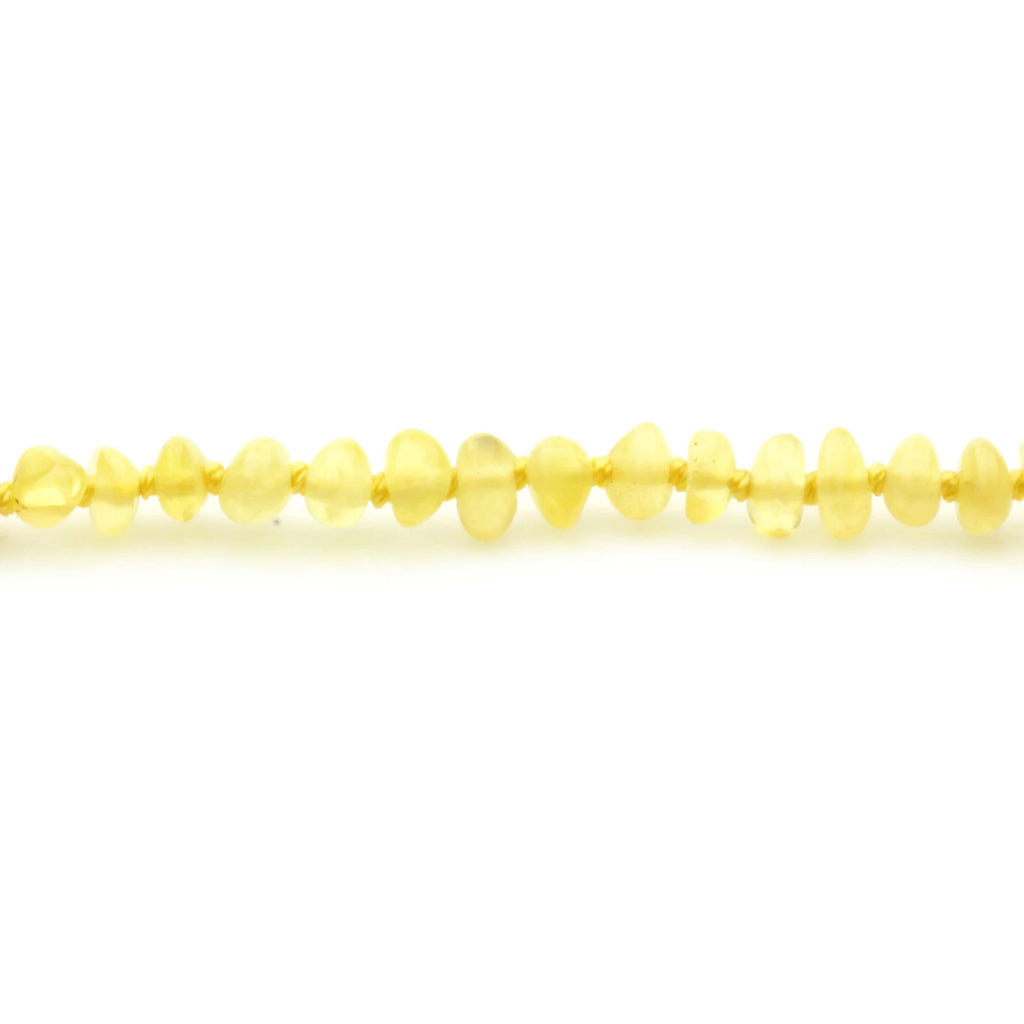 Baltic Amber Teething Bracelet. Baroque Milky Yellow 4mm - BA109