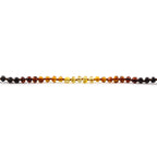 Baltic Amber Teething Bracelet. Baroque Rainbow 4mm - BA106