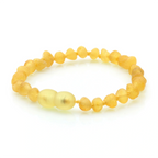 Baltic Amber Teething Bracelet. Baroque Yellow 5mm - BA96