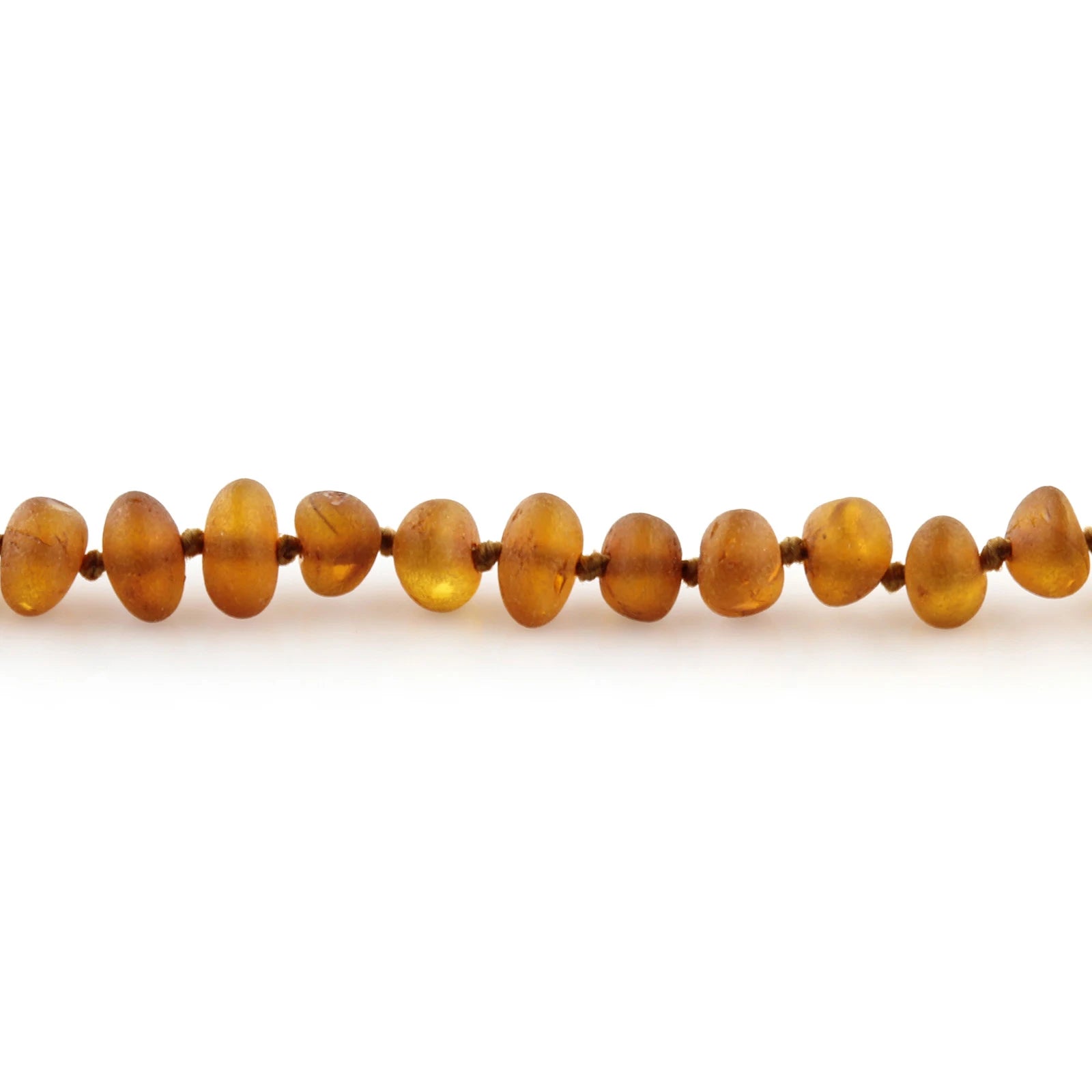 Baltic Amber Teething Necklace. Baroque Cognac 5mm - BA28