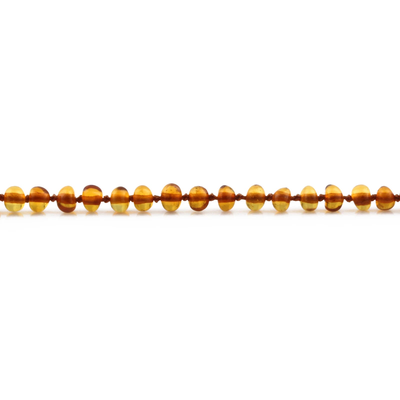 Baltic Amber Teething Necklace. Baroque Cognac 5mm - BA7