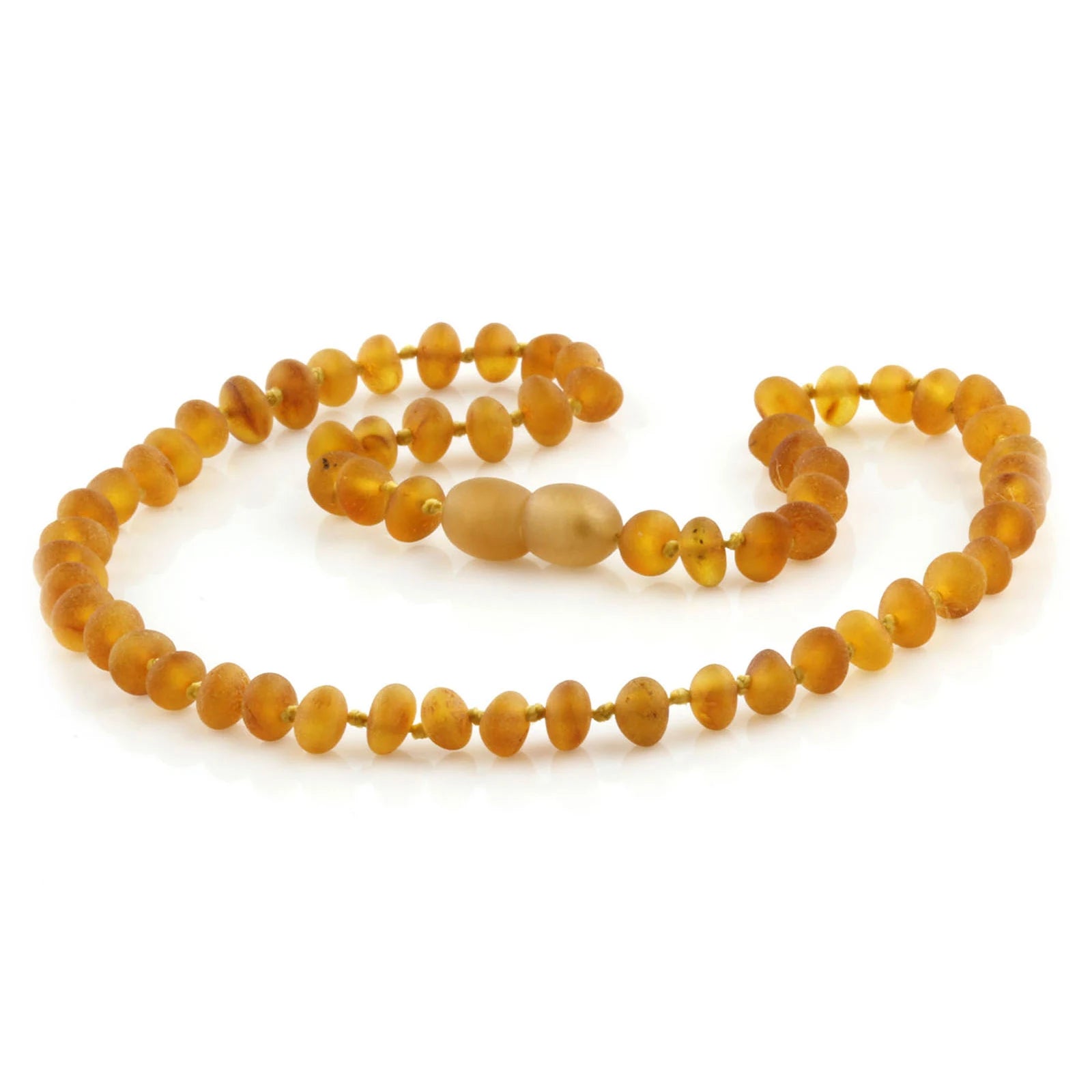 Baltic Amber Teething Necklace. Baroque Cognac 5mm - BA30