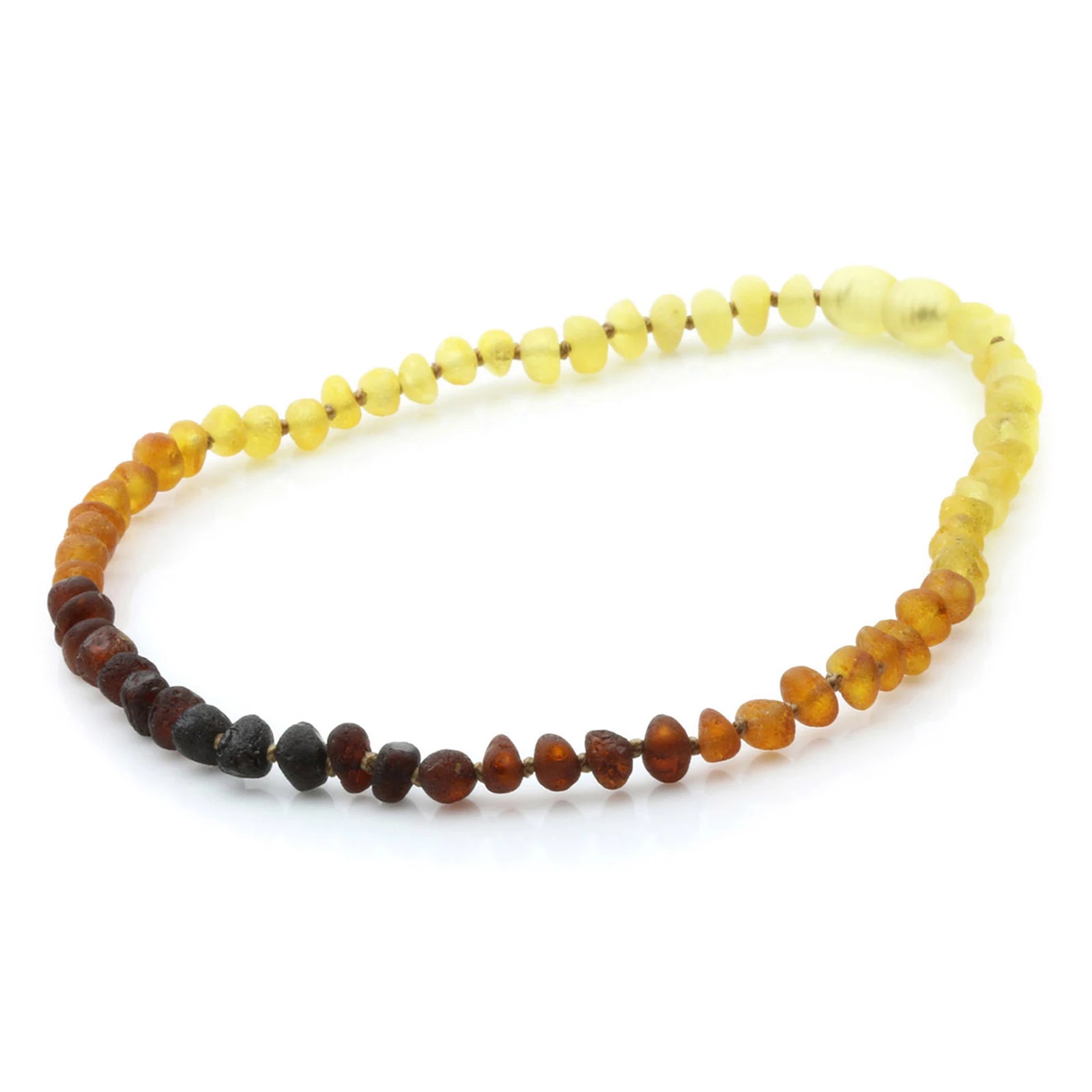 Baltic Amber Teething Necklace. Baroque Rainbow 5mm - BA34