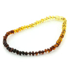 Baltic Amber Teething Necklace. Baroque Rainbow 5mm - BA1