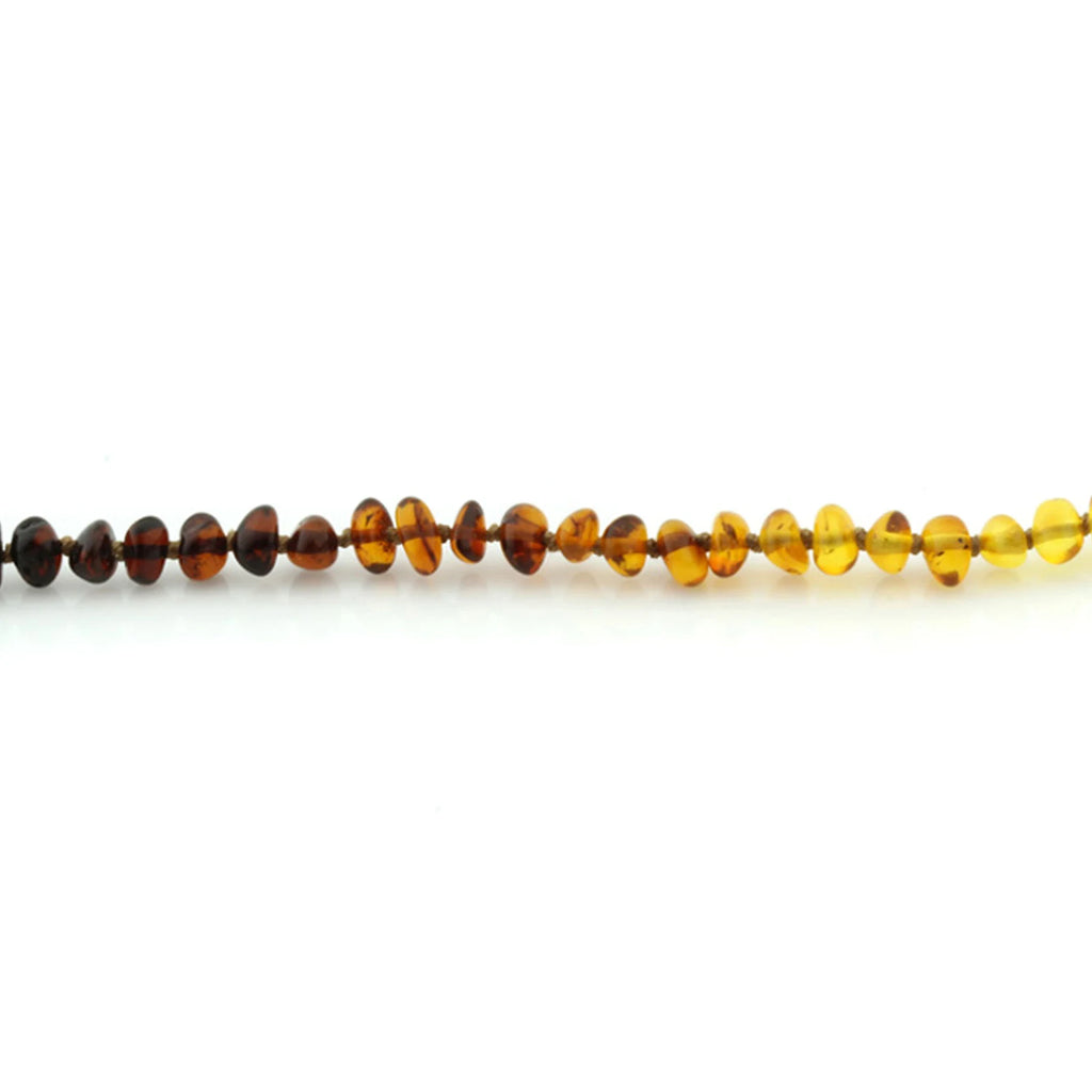 Baltic Amber Teething Necklace. Baroque Rainbow 5mm - BA1