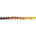 Baltic Amber Teething Necklace. Baroque Rainbow 5mm - BA1