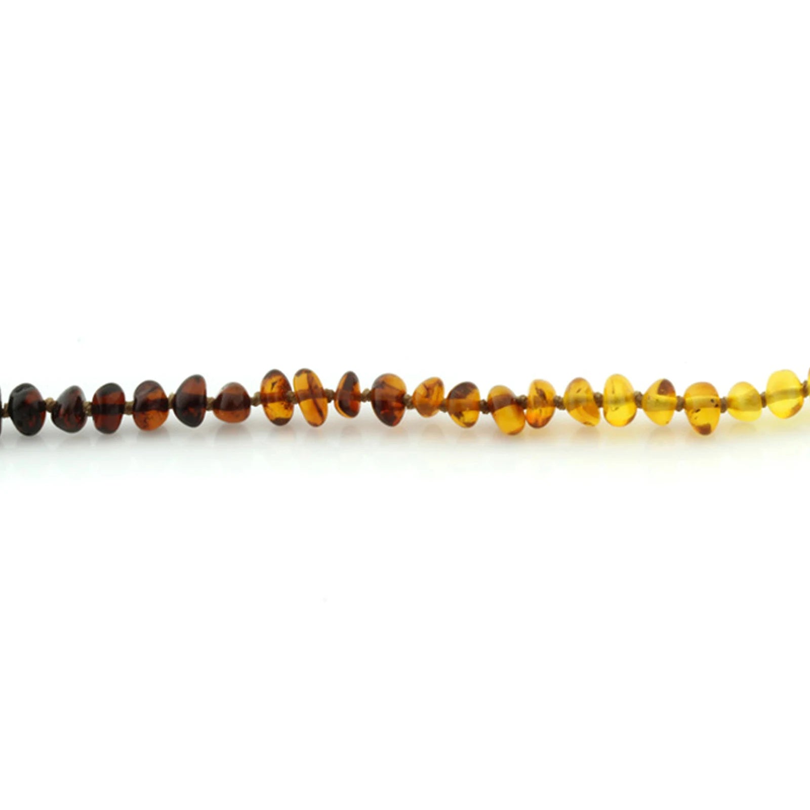 Baltic Amber Teething Necklace. Baroque Rainbow 5mm - BA1