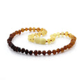 Baltic Amber Teething Necklace. Baroque Rainbow 5mm - BA32