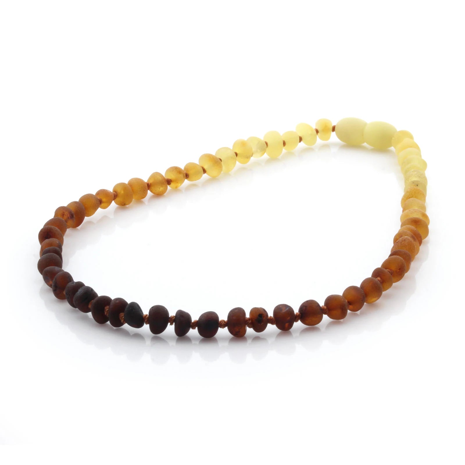 Baltic Amber Teething Necklace. Baroque Rainbow 5mm - BA32
