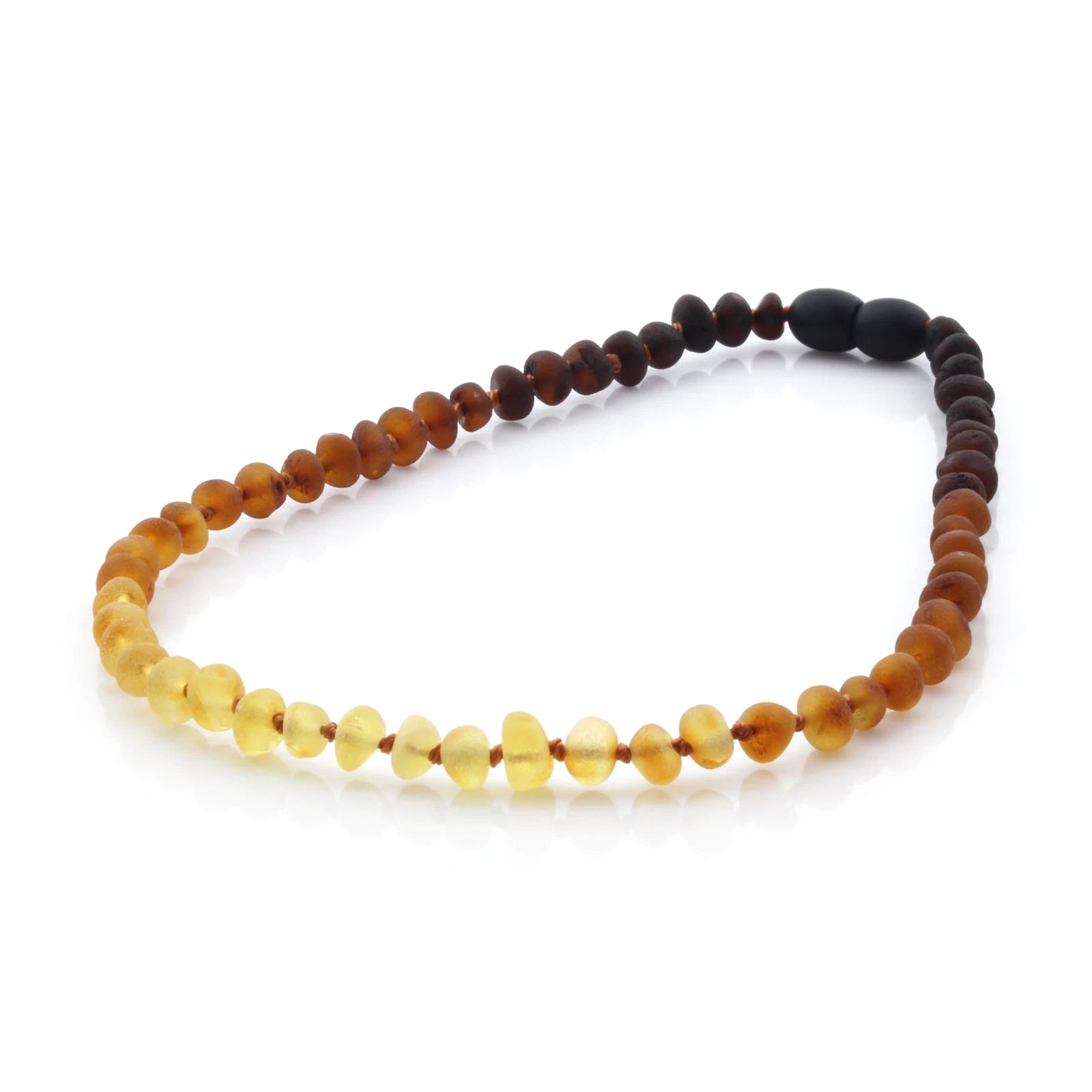 Baltic Amber Teething Necklace. Baroque Rainbow 5mm - BA33