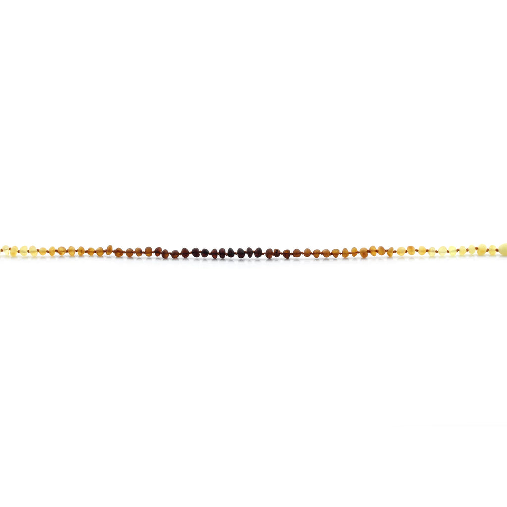 Baltic Amber Teething Necklace. Baroque Rainbow 5mm - BA32