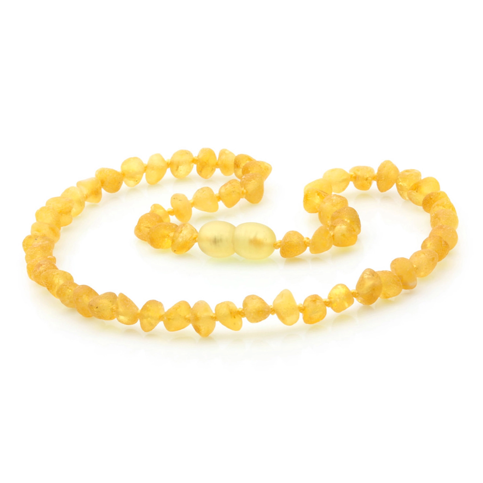Baltic Amber Teething Necklace. Baroque Yellow 5mm - BA37