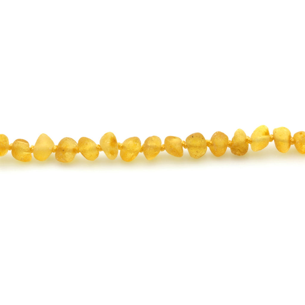 Baltic Amber Teething Necklace. Baroque Yellow 5mm - BA37