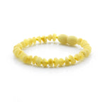 Baltic Amber Teething Bracelet. Roundel Milky Yellow 5mm - RO32