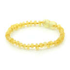 Baltic Amber Teething Bracelet. Baroque Yellow 4mm - BA133