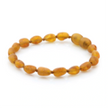 Honey Baltic amber olive baby bracelet, 15cm