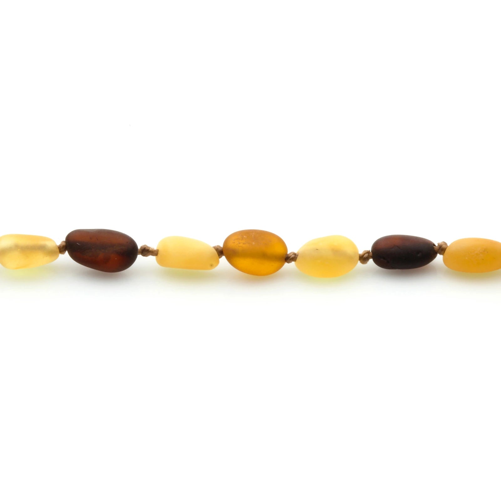 Baltic Amber Teething Bracelet. Olive Multicolor Matte 5mm - OL26