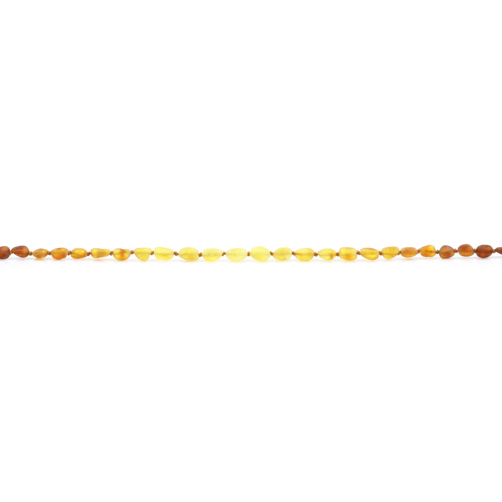 Baltic Amber Teething Bracelet. Olive Rainbow Rough 5mm - OL32
