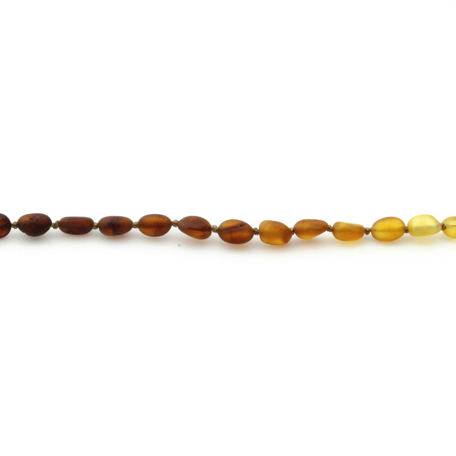 Baltic Amber Teething Bracelet. Olive Rainbow Matte 5mm - OL27