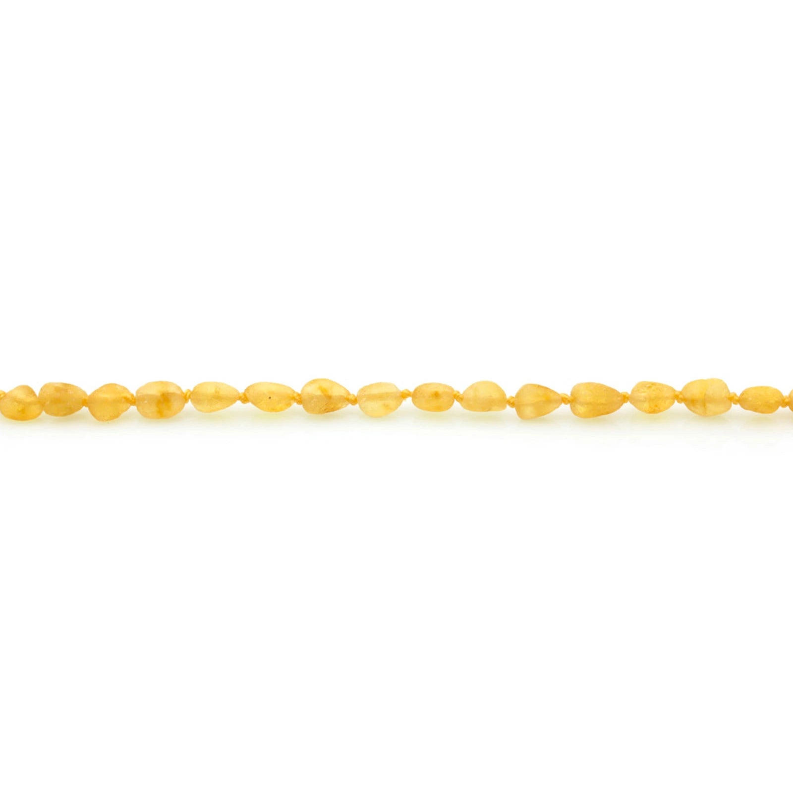 Baltic Amber Teething Bracelet. Olive Yellow Rough 5mm - OL36