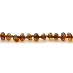 Baltic Amber Teething Bracelet. Baroque Cognac 5mm - BA84