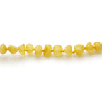 Baltic Amber Teething Bracelet. Baroque Milky Yellow 5mm - BA73