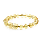 Baltic Amber Teething Bracelet. Baroque Yellow 5mm - BA80