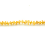 Baltic Amber Teething Bracelet. Roundel Milky Yellow Glossy 4mm - RO97