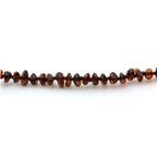 Baltic Amber Teething Bracelet. Roundel Dark Cognac 5mm - RO30