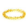 Baltic Amber Teething Bracelet. Roundel Yellow 5mm - RO35