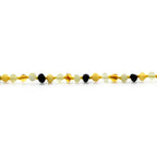 Baltic Amber Teething Necklace. Baroque Multicolour 4mm - BA54