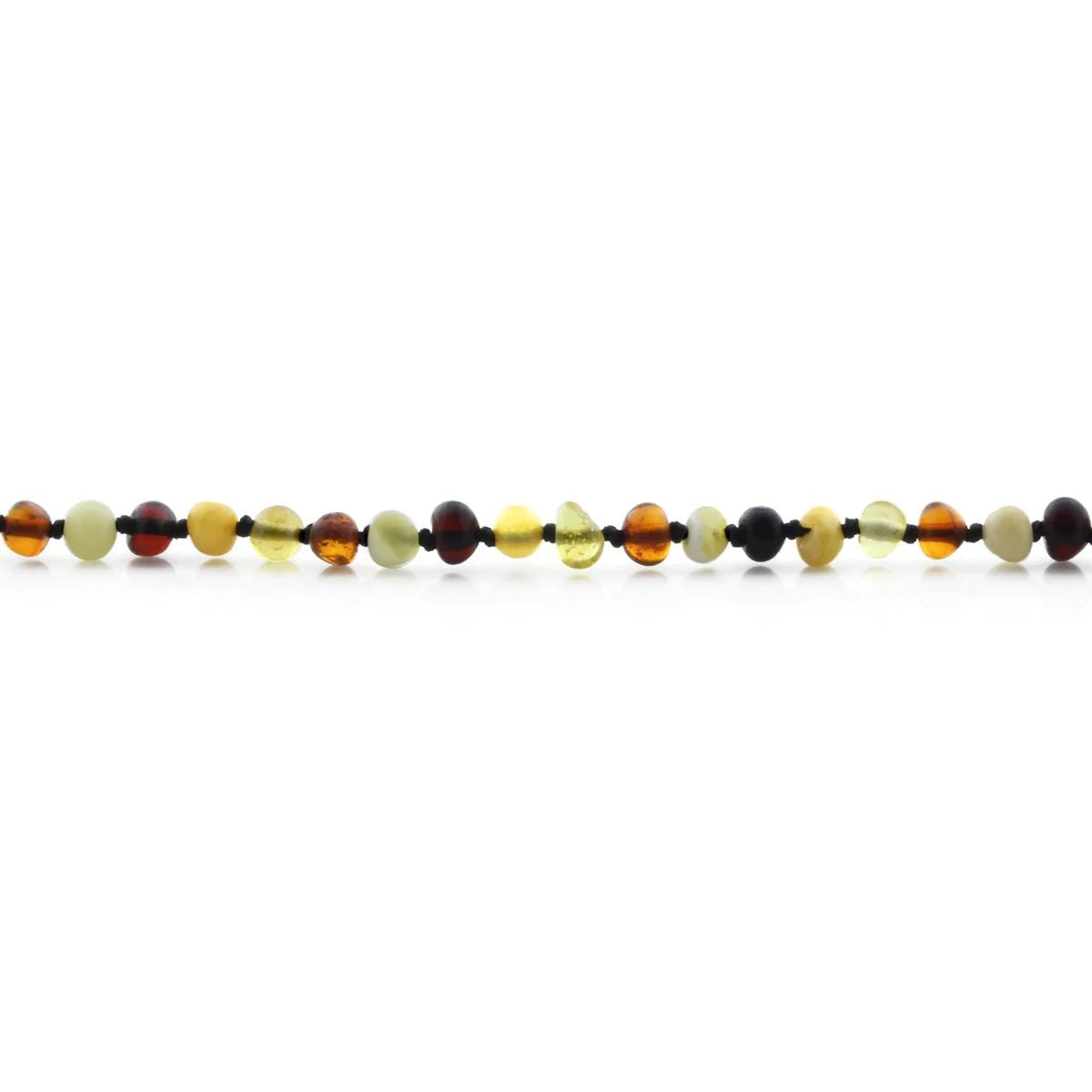 Baltic Amber Teething Necklace. Baroque multicolour 4mm - BA52