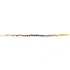 Baltic Amber Teething Bracelet. Olive Rainbow Glossy 5mm - OL66
