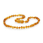 Baltic Amber Teething Necklace. Baroque Light Cognac 4mm - BA44