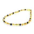 Baltic Amber Teething Necklace. Baroque Multicolour 4mm - BA54