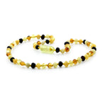 Baltic Amber Teething Necklace. Baroque Multicolour 4mm - BA54