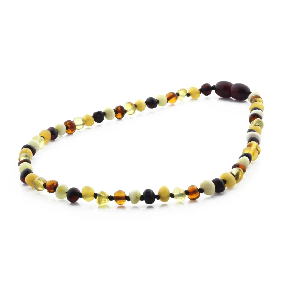 Baltic Amber Teething Necklace. Baroque multicolour 4mm - BA52
