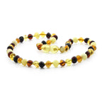 Baltic Amber Teething Necklace. Baroque Multicolour 5mm - BA16