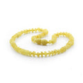 Baltic Amber Teething Necklace. Roundel Milky Yellow 5mm - RO77